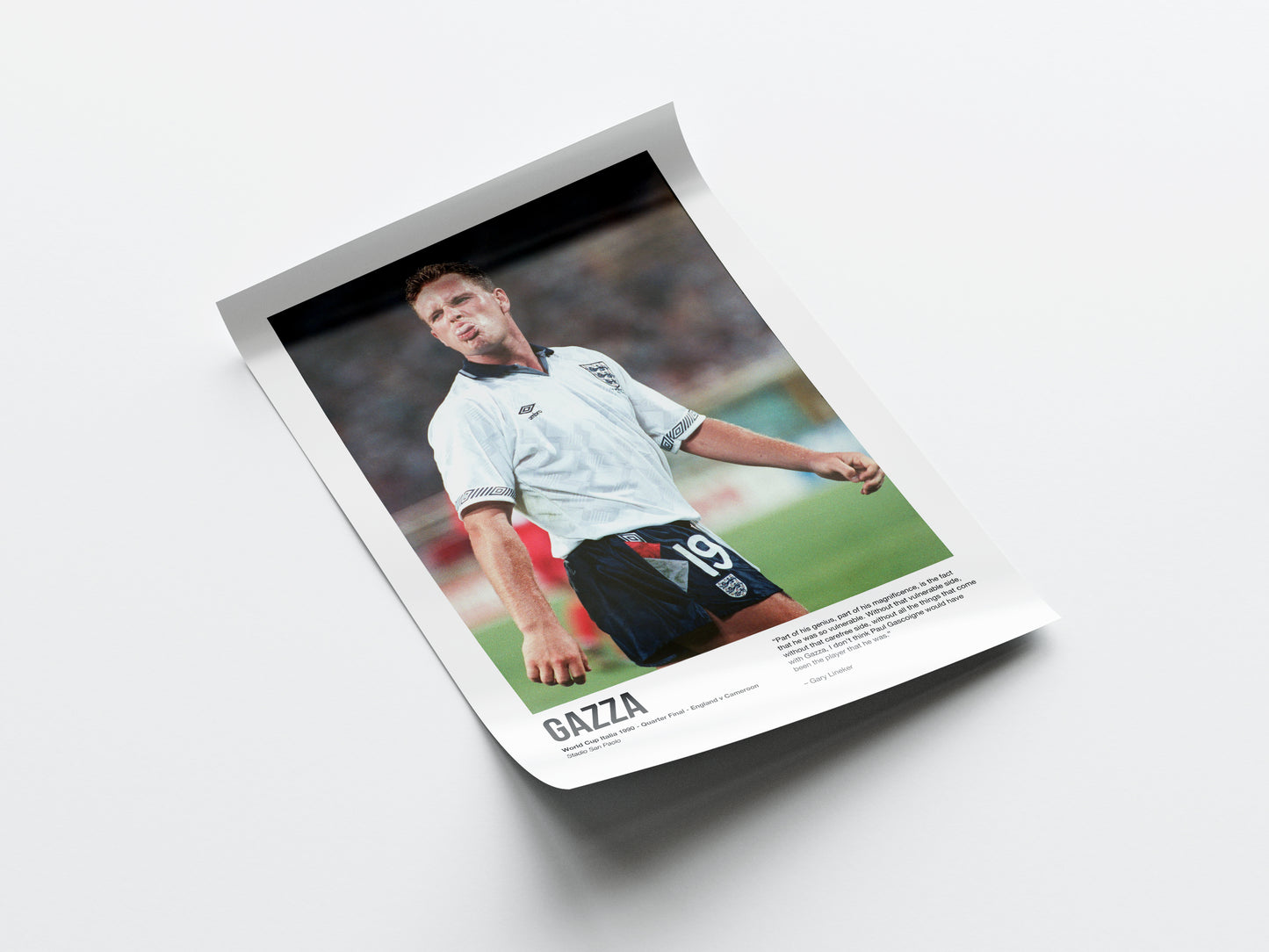 Paul Gascoigne 'Gazza' Poster