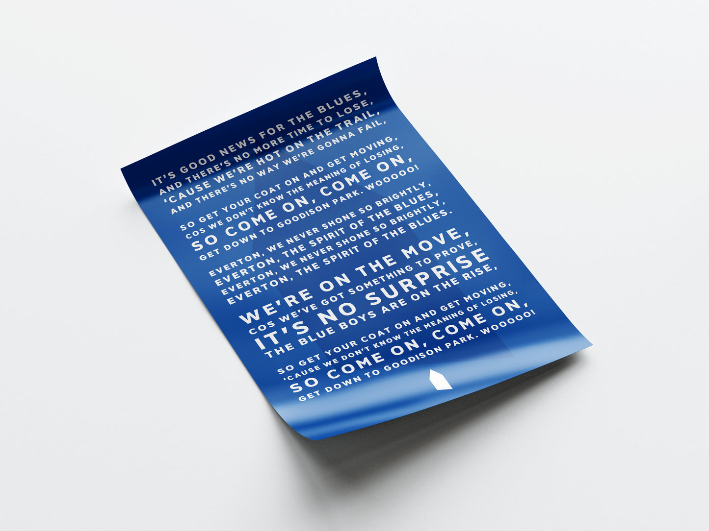 Everton Chant 'Spirit Of The Blues' Poster