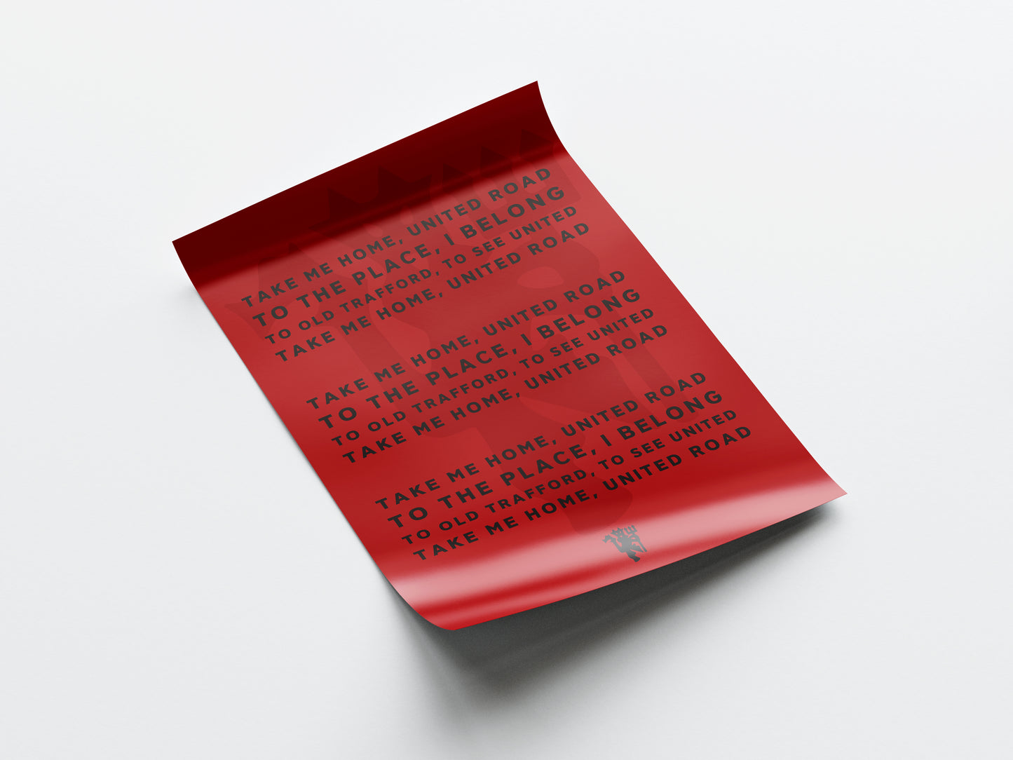 Manchester United Chant 'Take Me Home' Poster