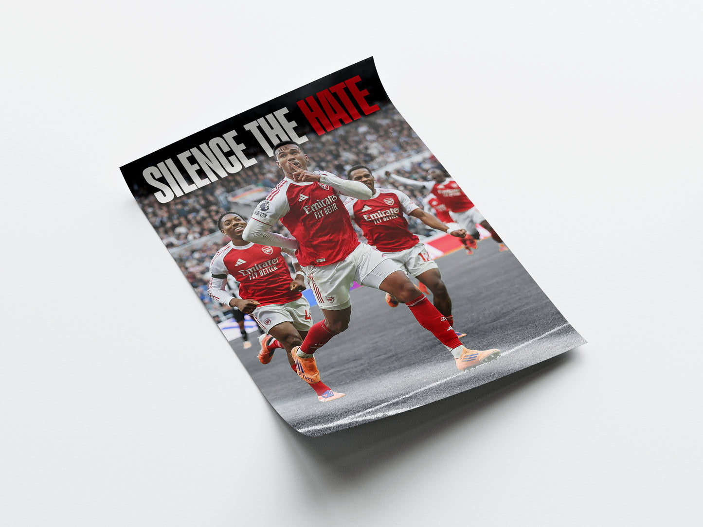 Arsenal 'Silence The Hate' Poster