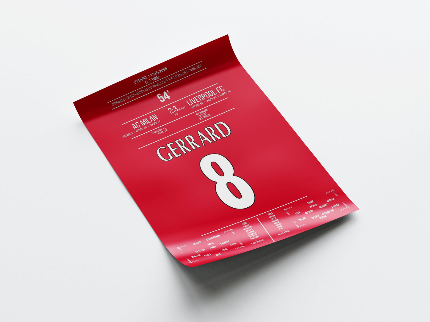 Steven Gerrard 'CL Final Jersey' Poster
