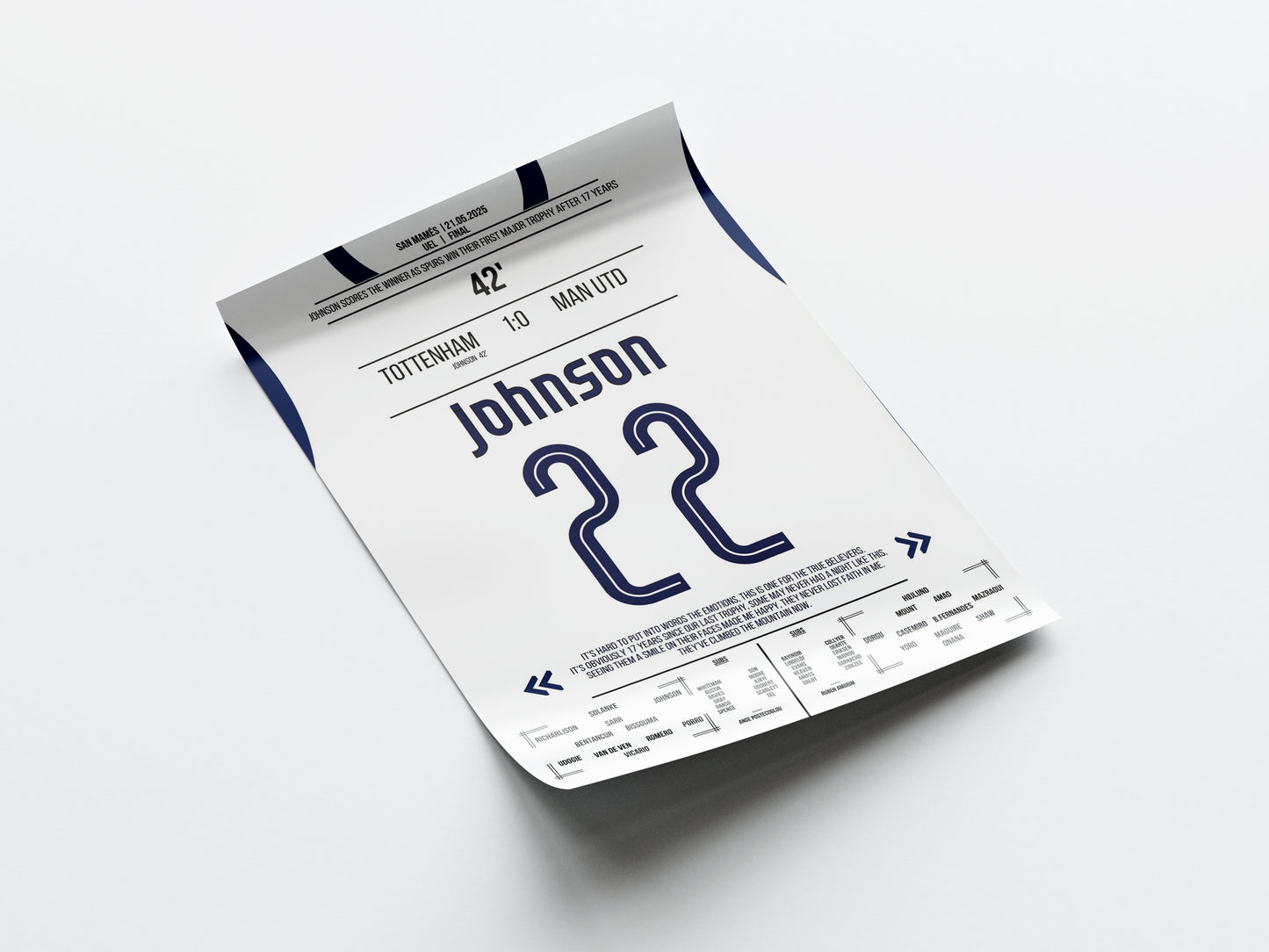 Brennan Johnson 'UEL Final Jersey' Poster