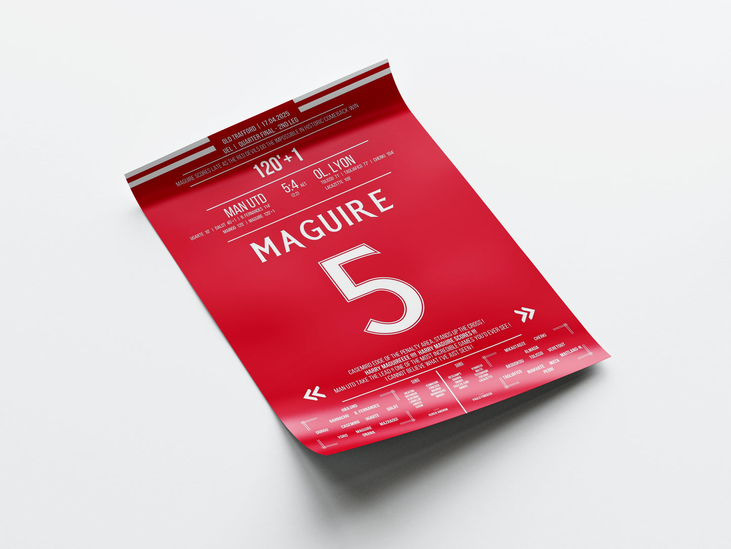 Harry Maguire 'UEL Jersey' Poster