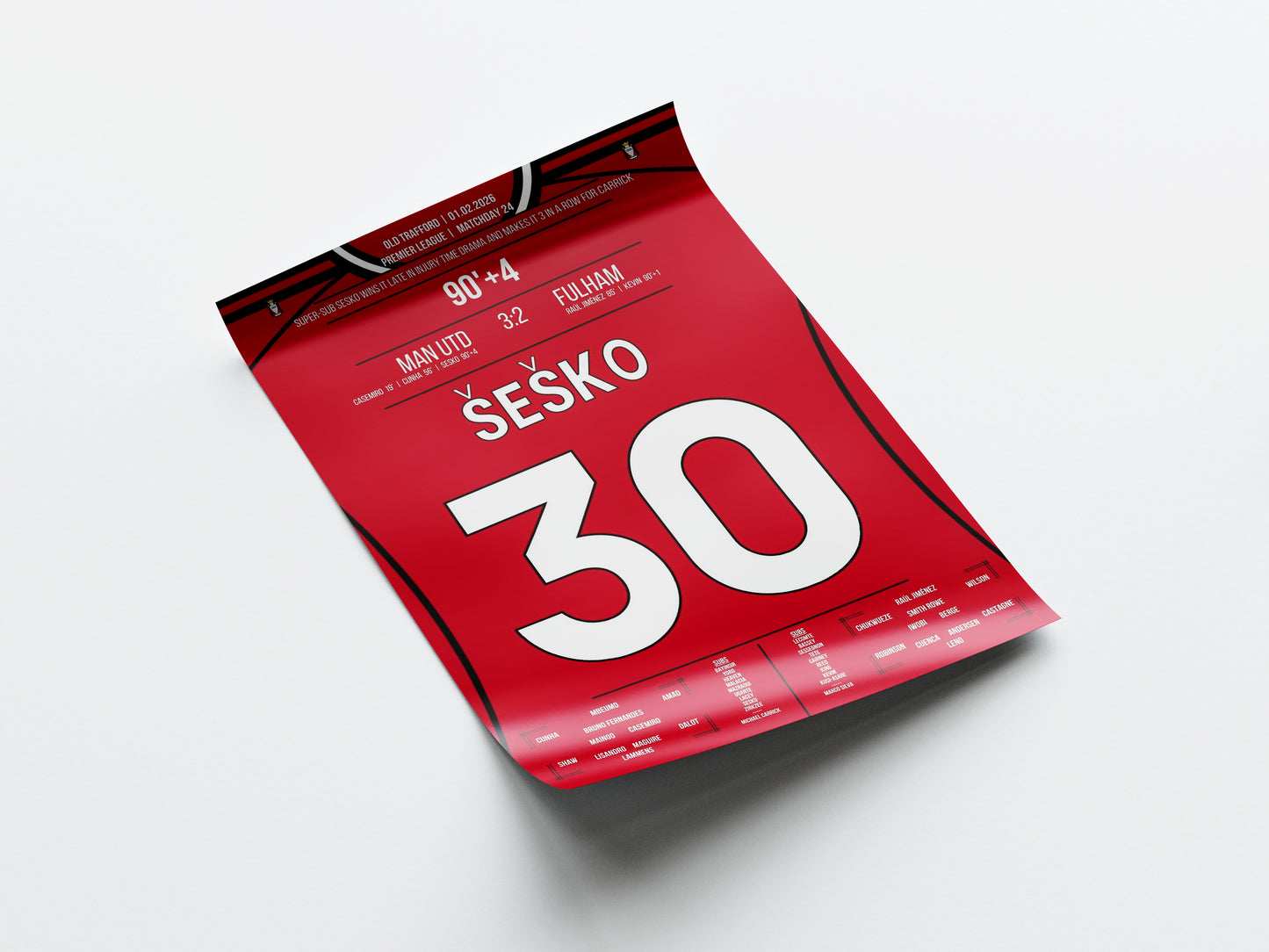 Benjamin Sesko 'EPL Jersey' Poster