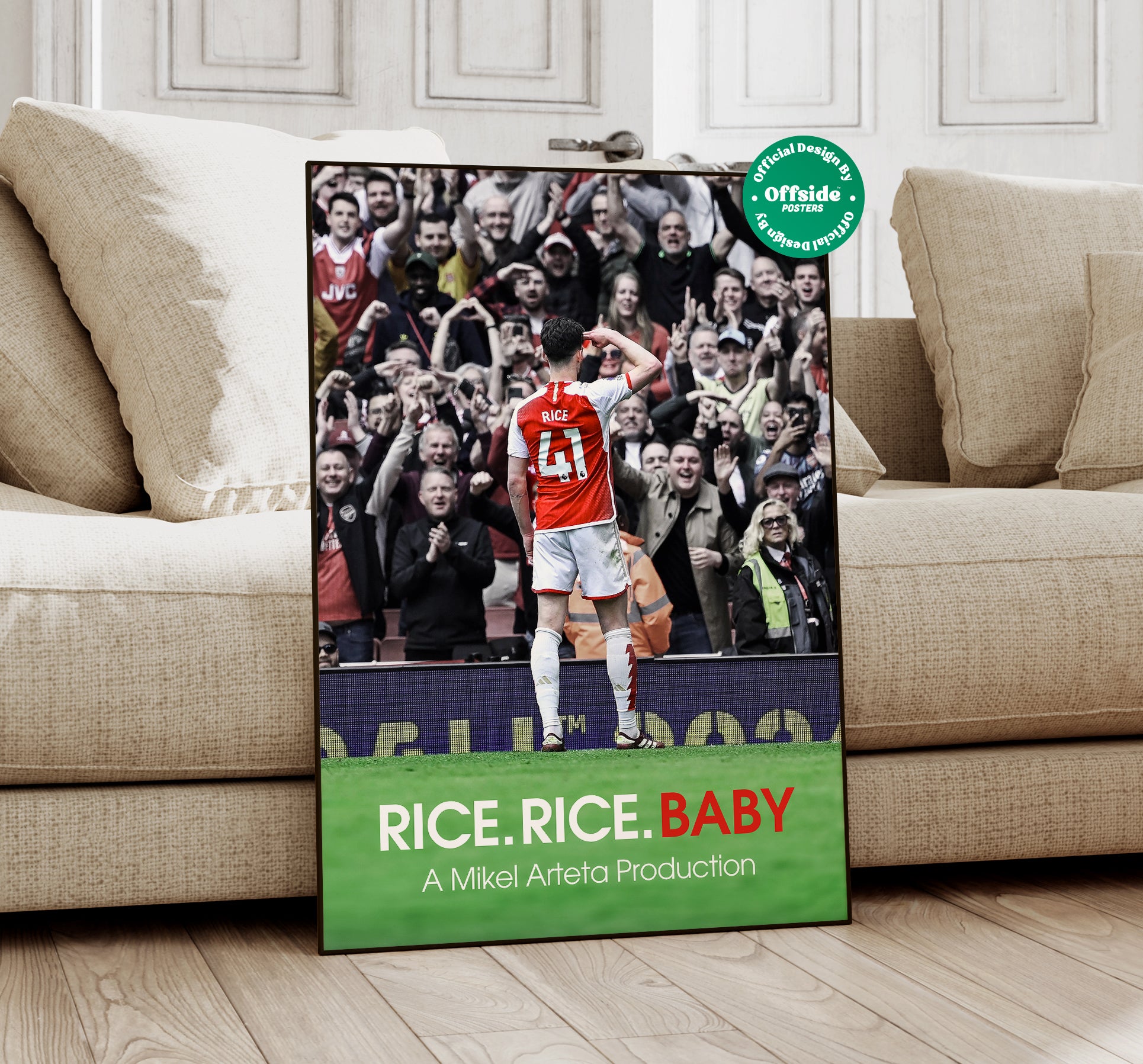 Declan Rice 'Rice.Rice.Baby' Poster – Offside Posters