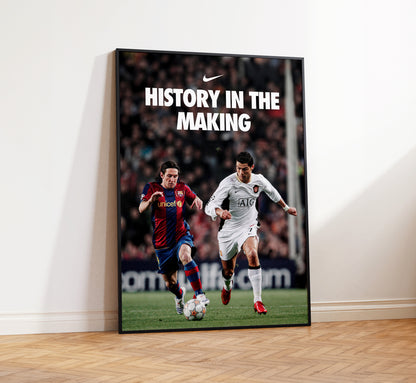 Messi & Ronaldo 'History In The Making' Poster