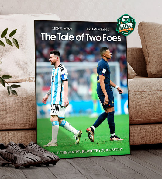 Lionel Messi & Kylian Mbappe 'Foes' Poster