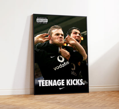 Manchester United 'Teenage Kicks' Poster