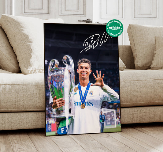 Cristiano Ronaldo '5x' Poster