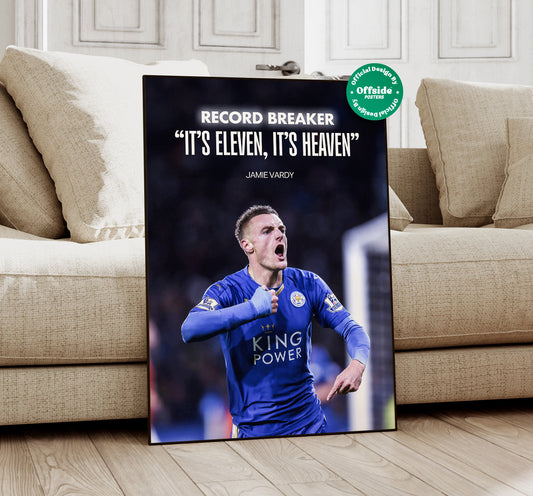 Jamie Vardy 'Record Breaker' Poster