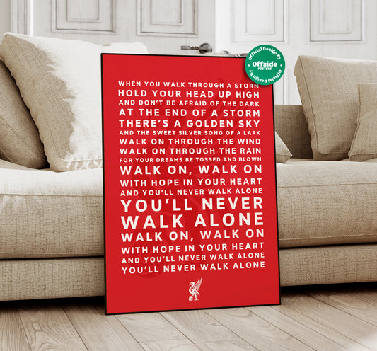 Liverpool Chant 'YNWA' Poster