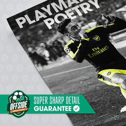 Mesut Ozil 'Playmaking Poetry' Poster