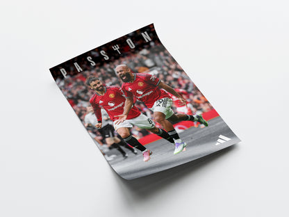 Bruno Fernandes & Bryan Mbeumo 'Passion' Poster