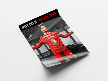 Virgil van Dijk 'Premier League Champion' Poster