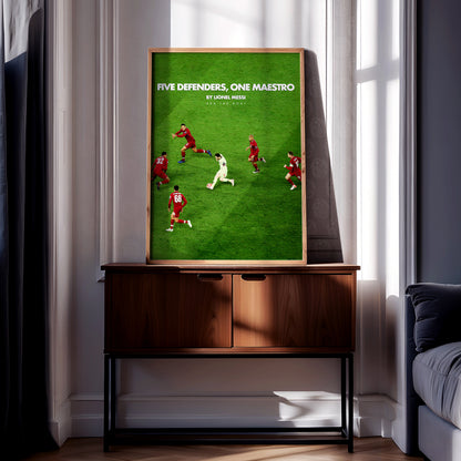 Lionel Messi '5 Defenders, 1 Maestro' Poster