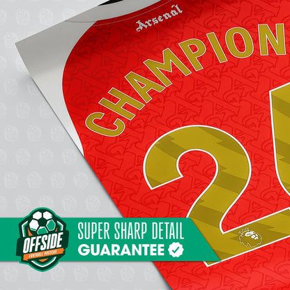 Arsenal 'Champions Jersey' Poster