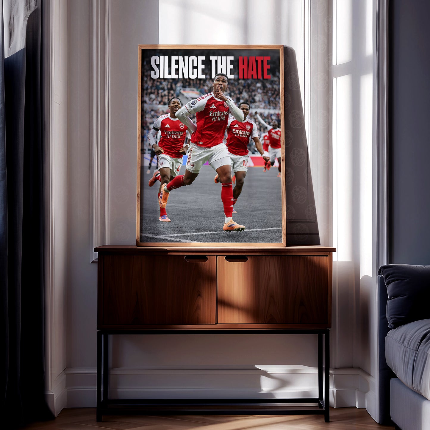 Arsenal 'Silence The Hate' Poster