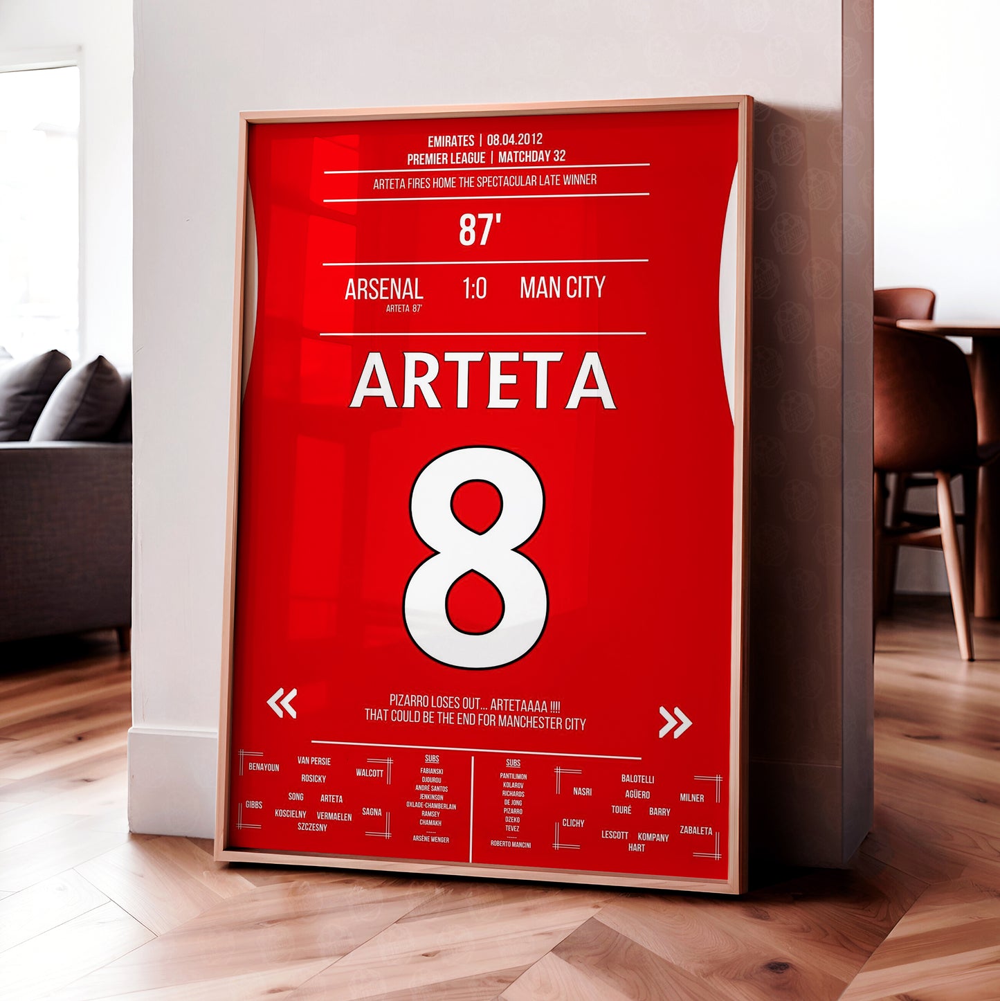 Mikel Arteta 'EPL Jersey' Poster