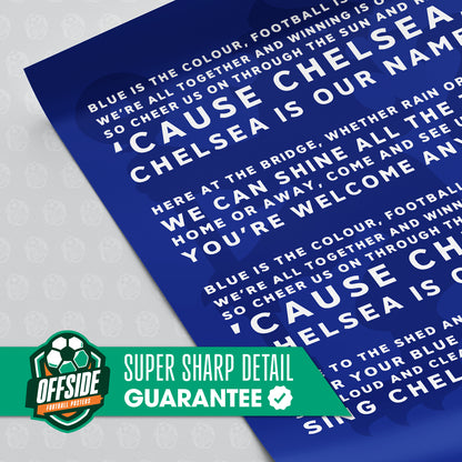 Chelsea Chant 'Blue Is The Colour' Poster