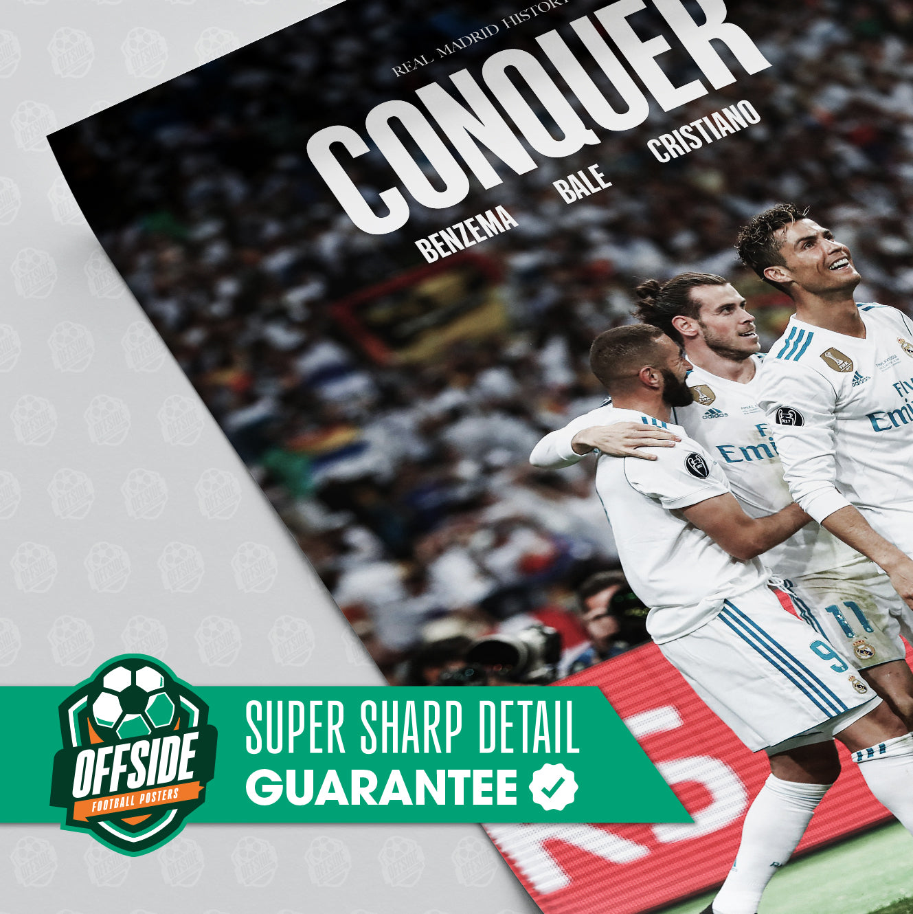 Benzema, Bale, Cristiano 'Conquer' Poster