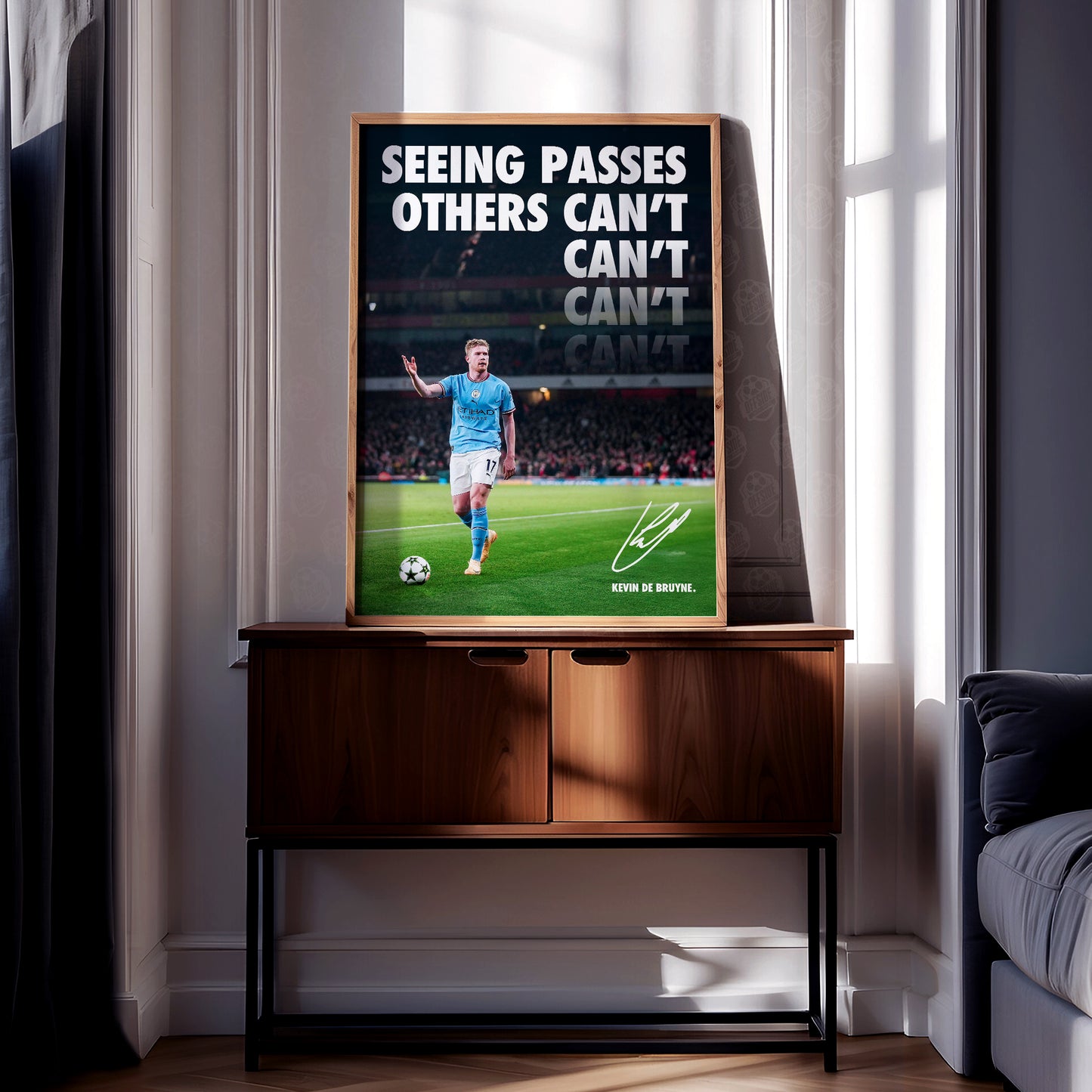 Kevin De Bruyne 'Seeing Passes Others Can't' Poster