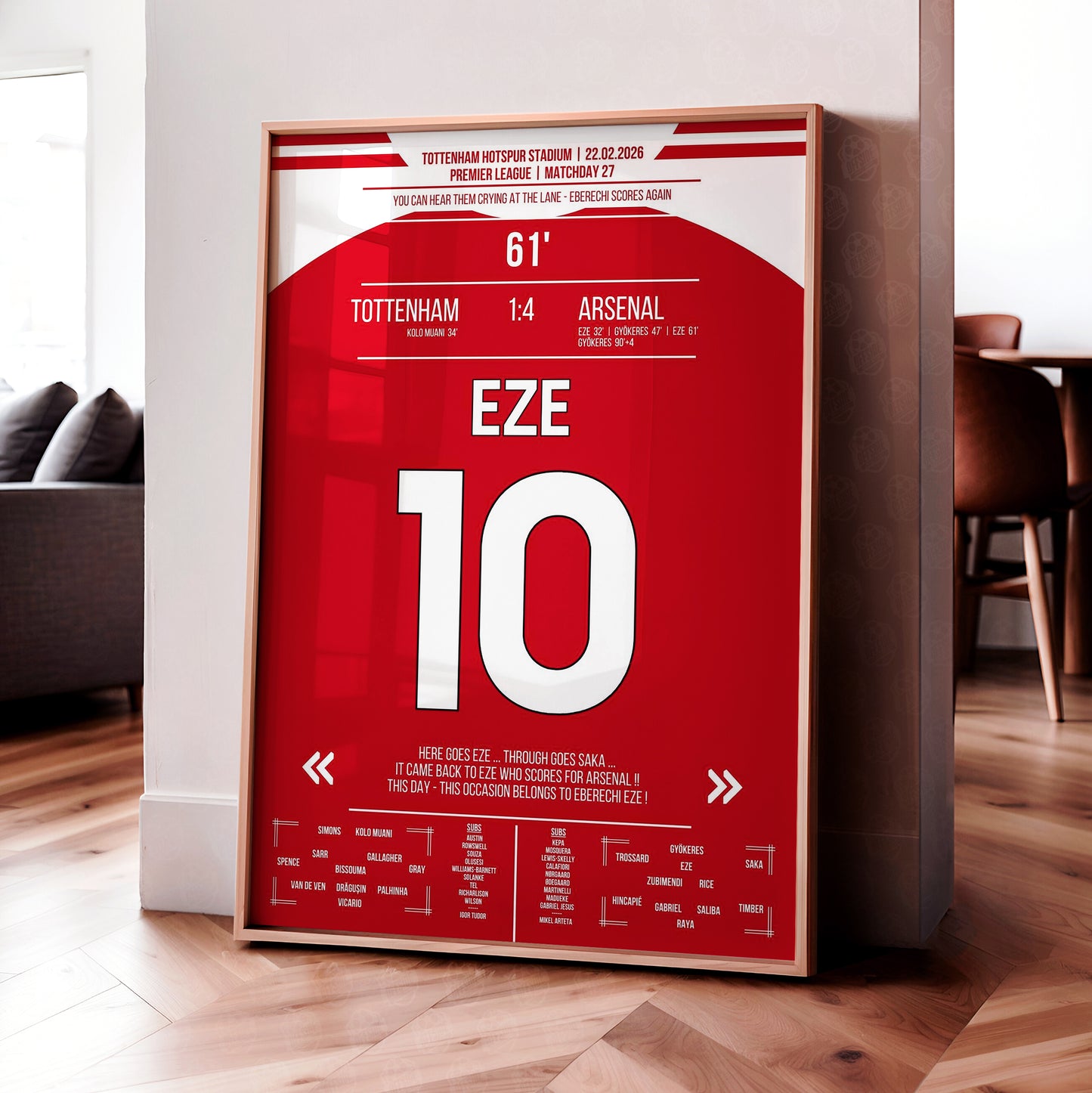 Eberechi Eze 'EPL Jersey' Poster