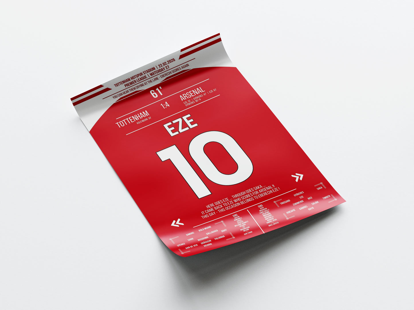 Eberechi Eze 'EPL Jersey' Poster