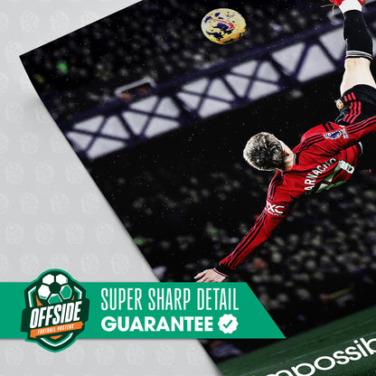 Alejandro Garnacho Bicycle Kick Poster