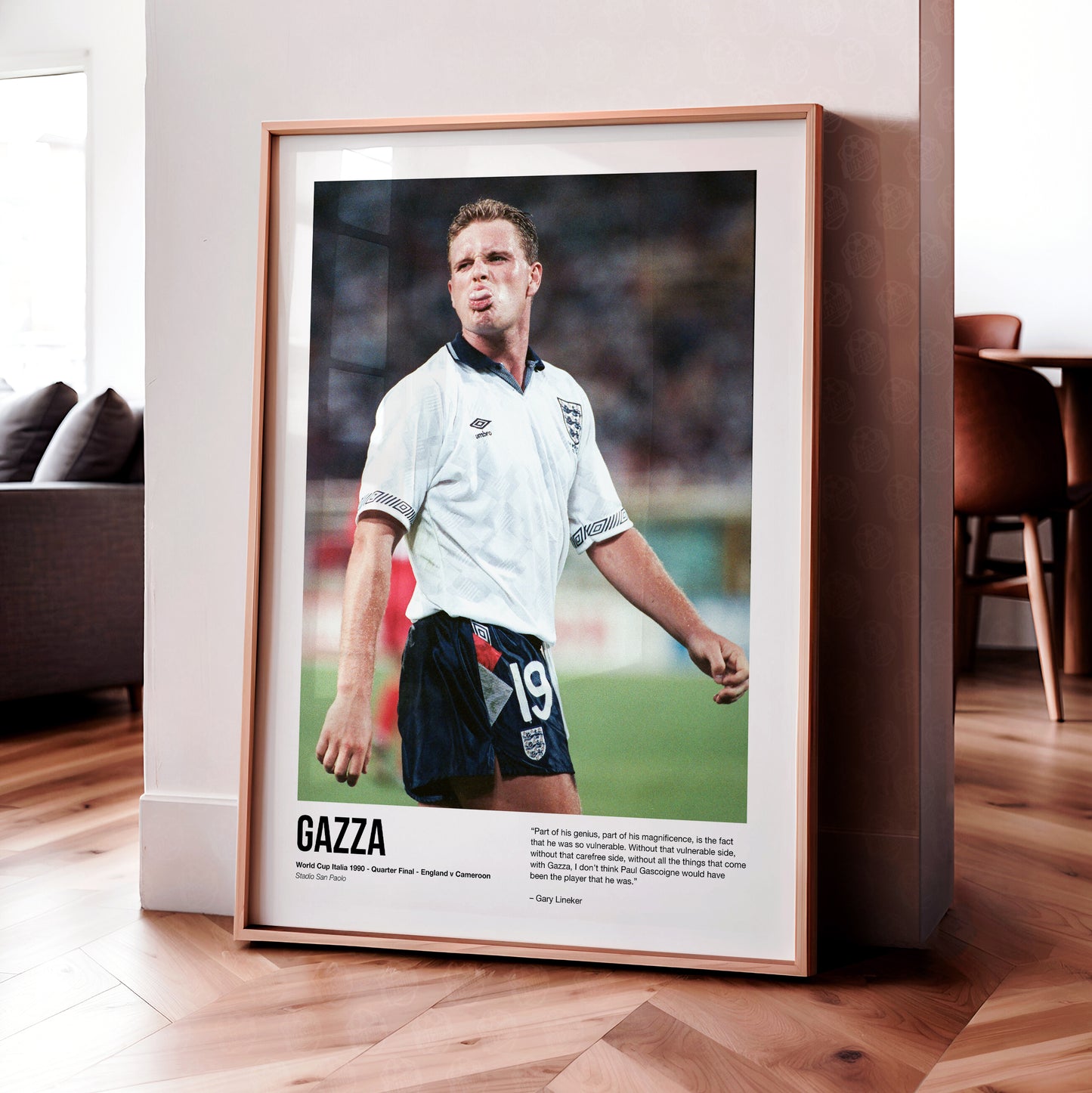 Paul Gascoigne 'Gazza' Poster