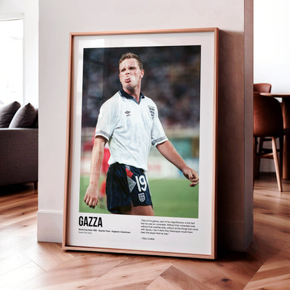 Paul Gascoigne 'Gazza' Poster