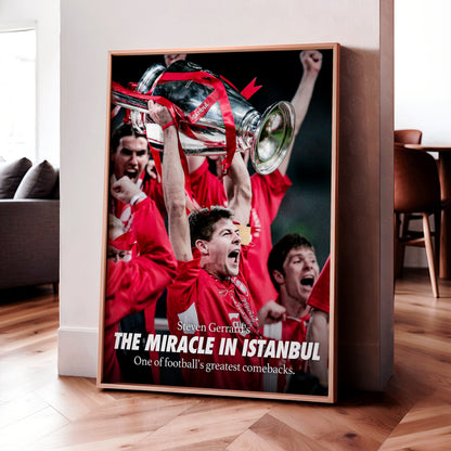Steven Gerrard 'The Miracle In Istanbul' Poster