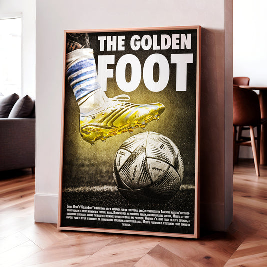 Lionel Messi 'Golden Foot' Poster