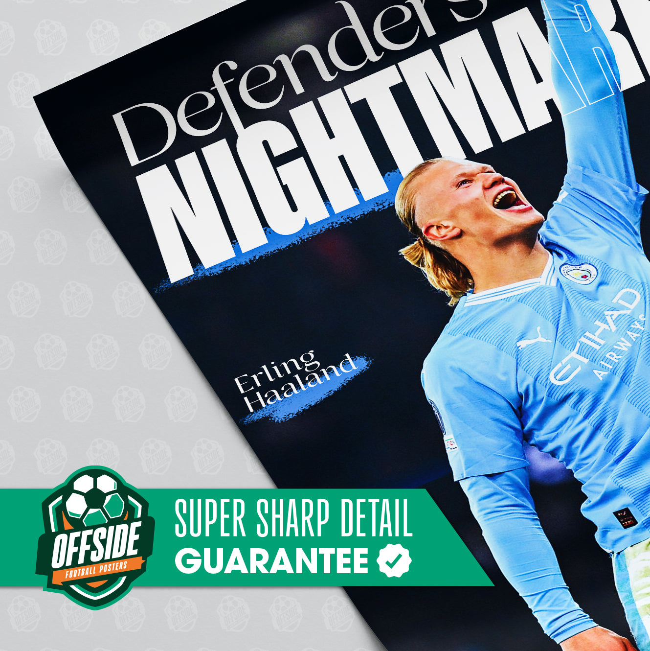 Erling Haaland 'Defenders' Nightmare' Poster