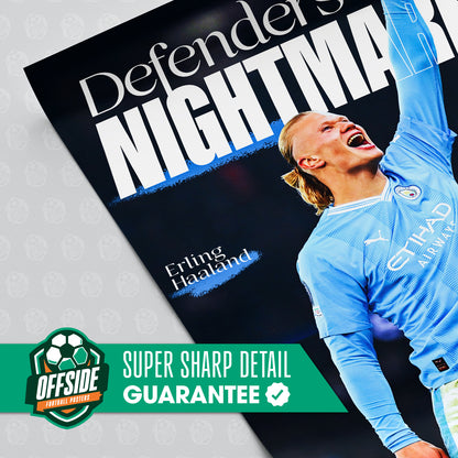 Erling Haaland 'Defenders' Nightmare' Poster