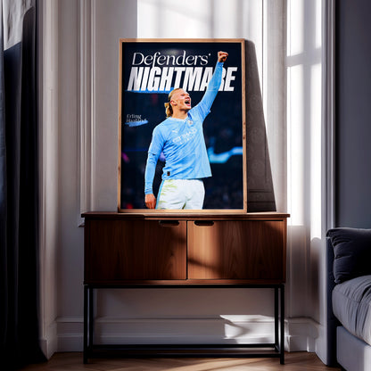 Erling Haaland 'Defenders' Nightmare' Poster