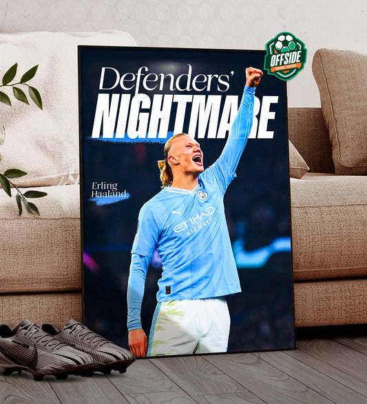 Erling Haaland 'Defenders' Nightmare' Poster
