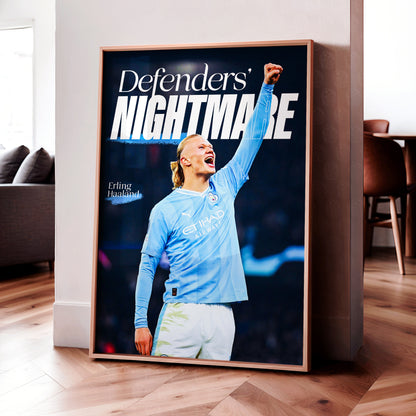 Erling Haaland 'Defenders' Nightmare' Poster