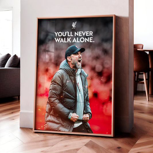Jurgen Klopp 'YNWA' Poster