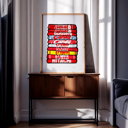 Liverpool 'Legacy Shirts' Poster