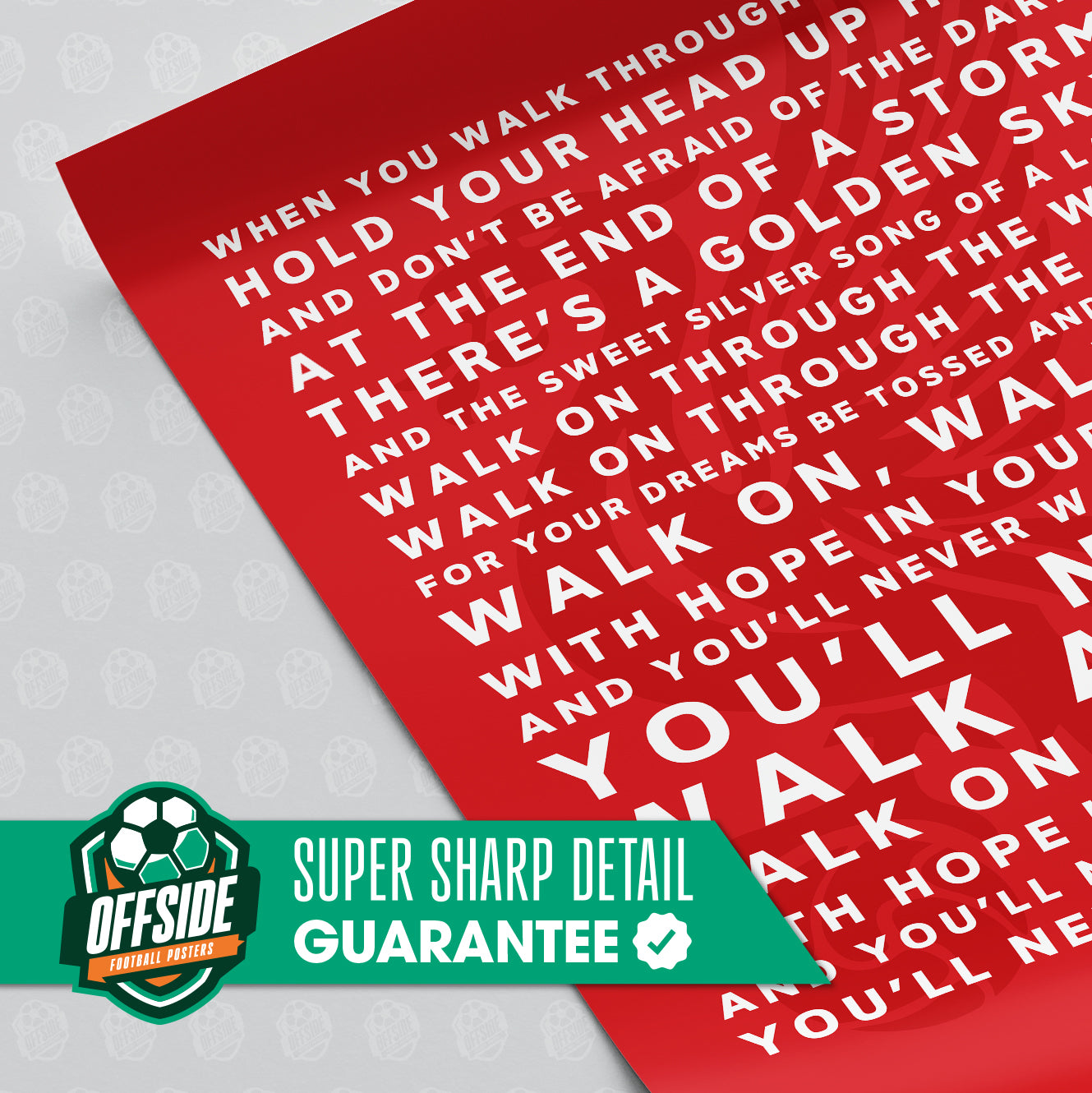 Liverpool Chant 'YNWA' Poster