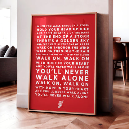 Liverpool Chant 'YNWA' Poster