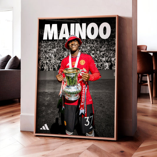 Kobbie Mainoo FA Cup Poster