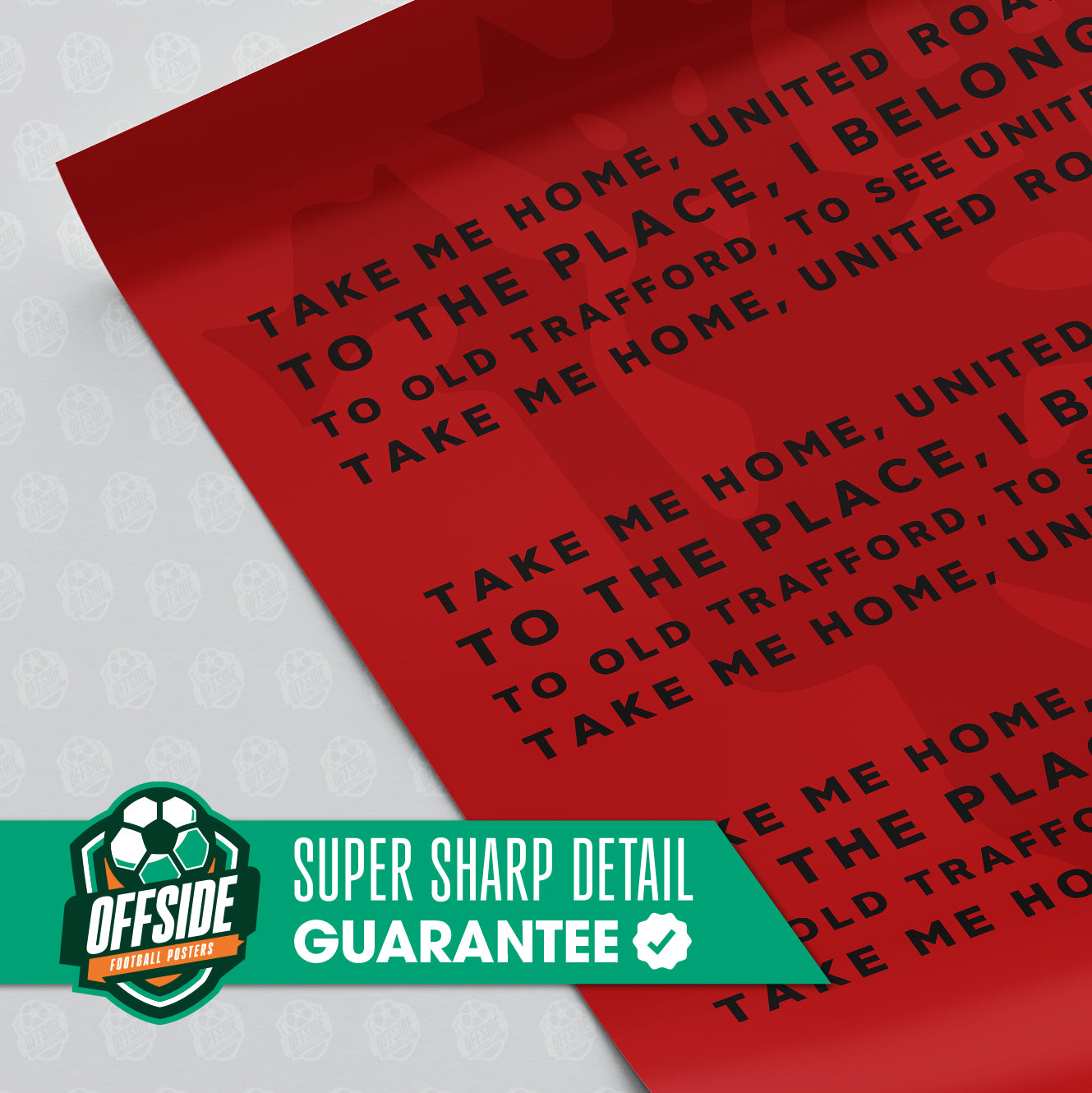 Manchester United Chant 'Take Me Home' Poster
