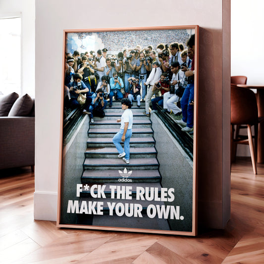 Diego Maradona 'F The Rules' Poster