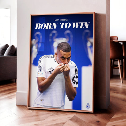 Kylian Mbappe 'Born to Win' Poster