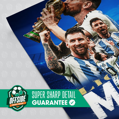 Lionel Messi 'World Cup Champion' Poster