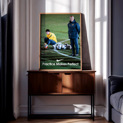 Messi & Guardiola 'Practice Makes Perfect' Poster