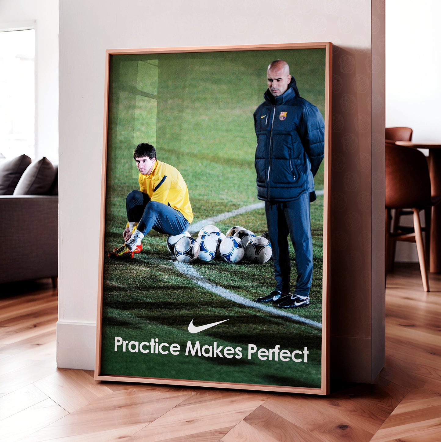 Messi & Guardiola 'Practice Makes Perfect' Poster