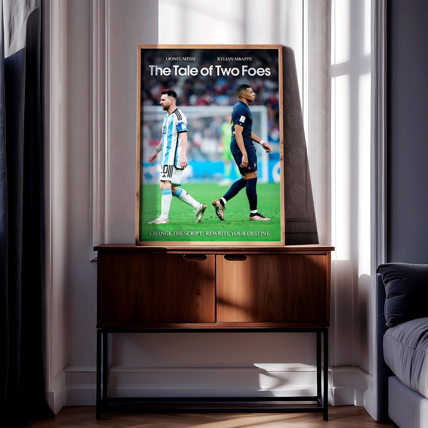 Lionel Messi & Kylian Mbappe 'Foes' Poster
