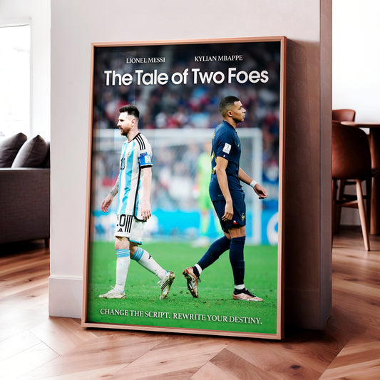 Lionel Messi & Kylian Mbappe 'Foes' Poster
